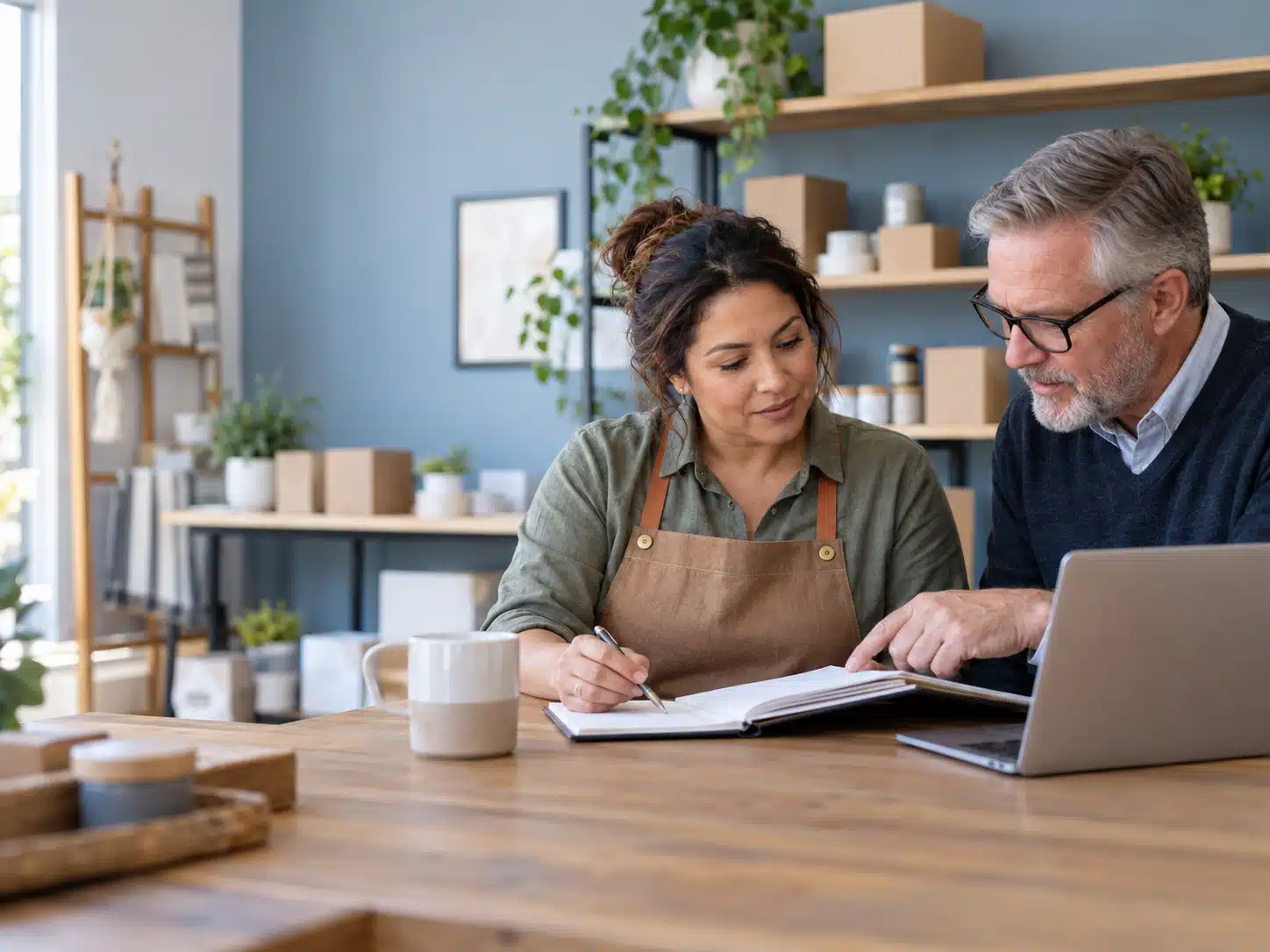 Bookkeeping review at a small retail studio